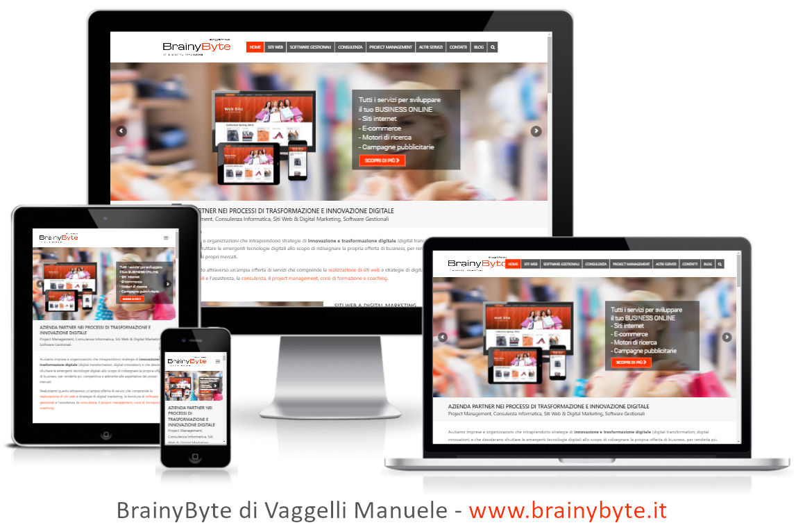 Un esempio di sito web realizzato per un'azienda di Firenze